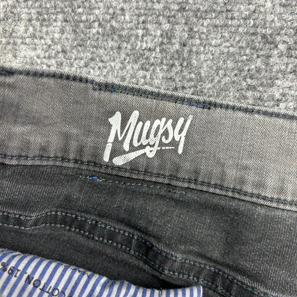 Mugsy Jeans‎ Men 37x27 Grey Beans Casual Stretch Denim Pants FLX3NCMC